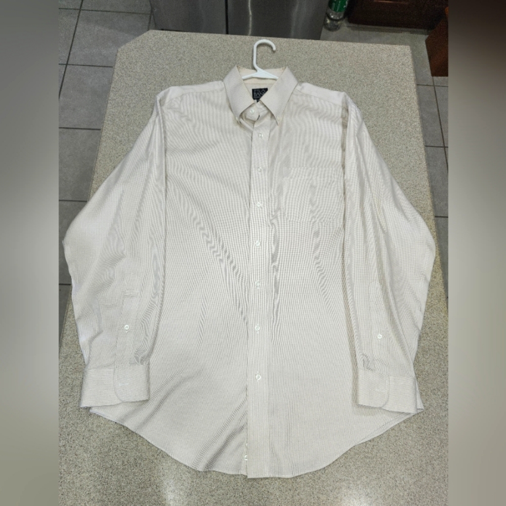 Men's Jos.A.Bank Beige Button-down Dress shirt